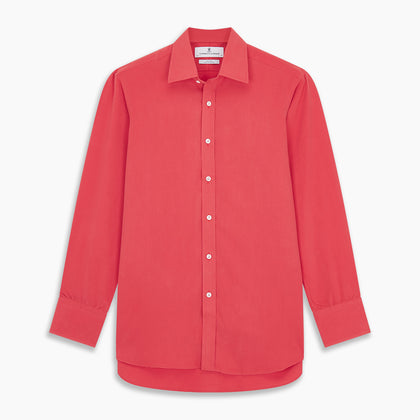 Coral Pink Silk Regular Fit Mayfair Shirt Image 6