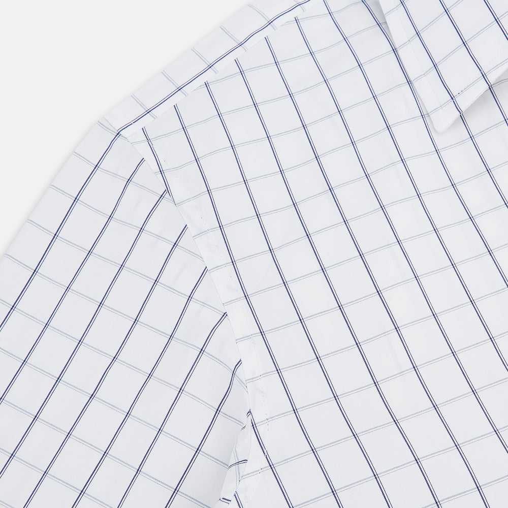 Dark Navy Double-Line Checked Westminster Shirt