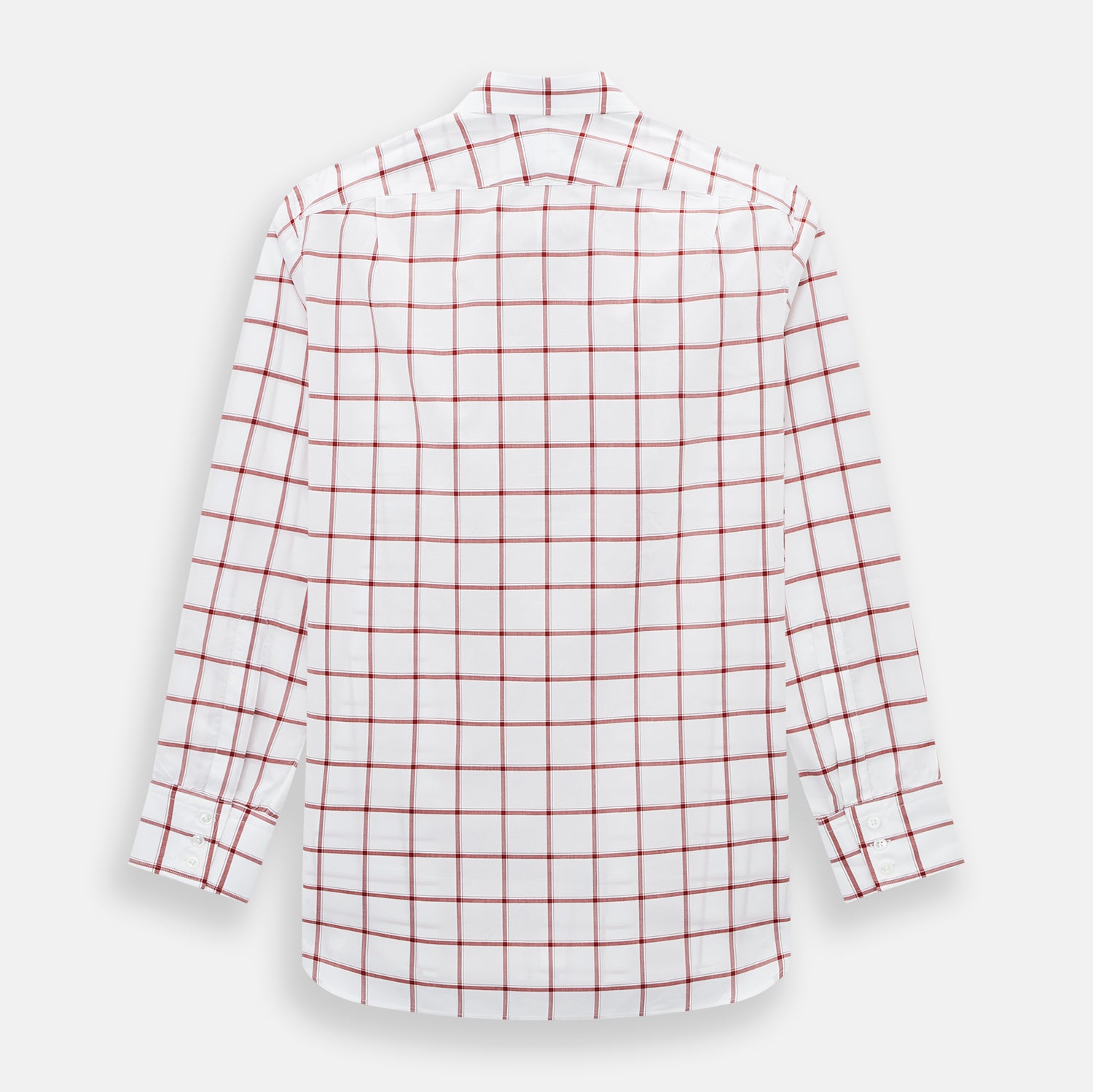 View 3 of product Dark Red Grid Check Mayfair Shirt