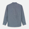 View 5 of product Plain Blue Oxford Cotton Weekend Fit Blake Shirt