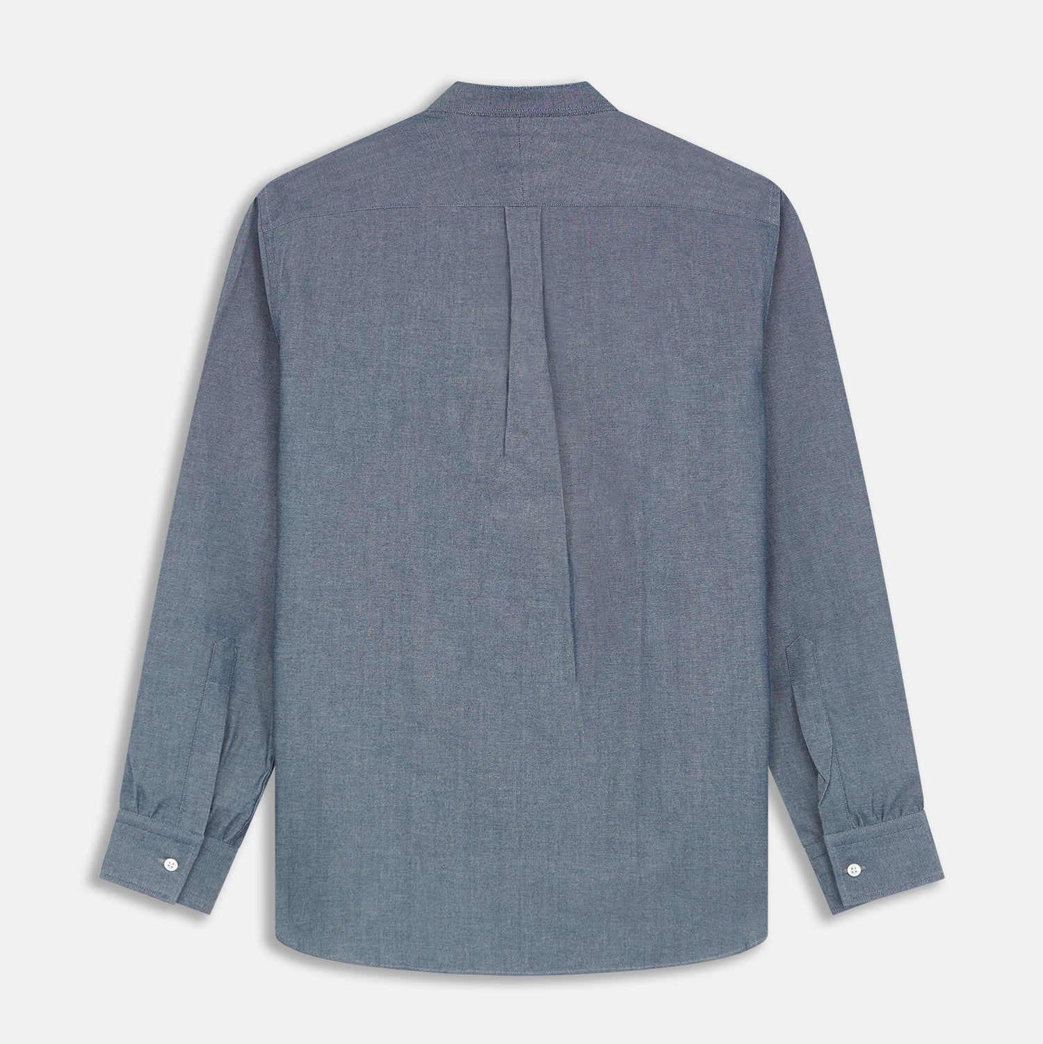 View 5 of product Plain Blue Oxford Cotton Weekend Fit Blake Shirt
