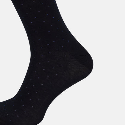 Navy/Azzurro Polka Dot Long Socks Image 3
