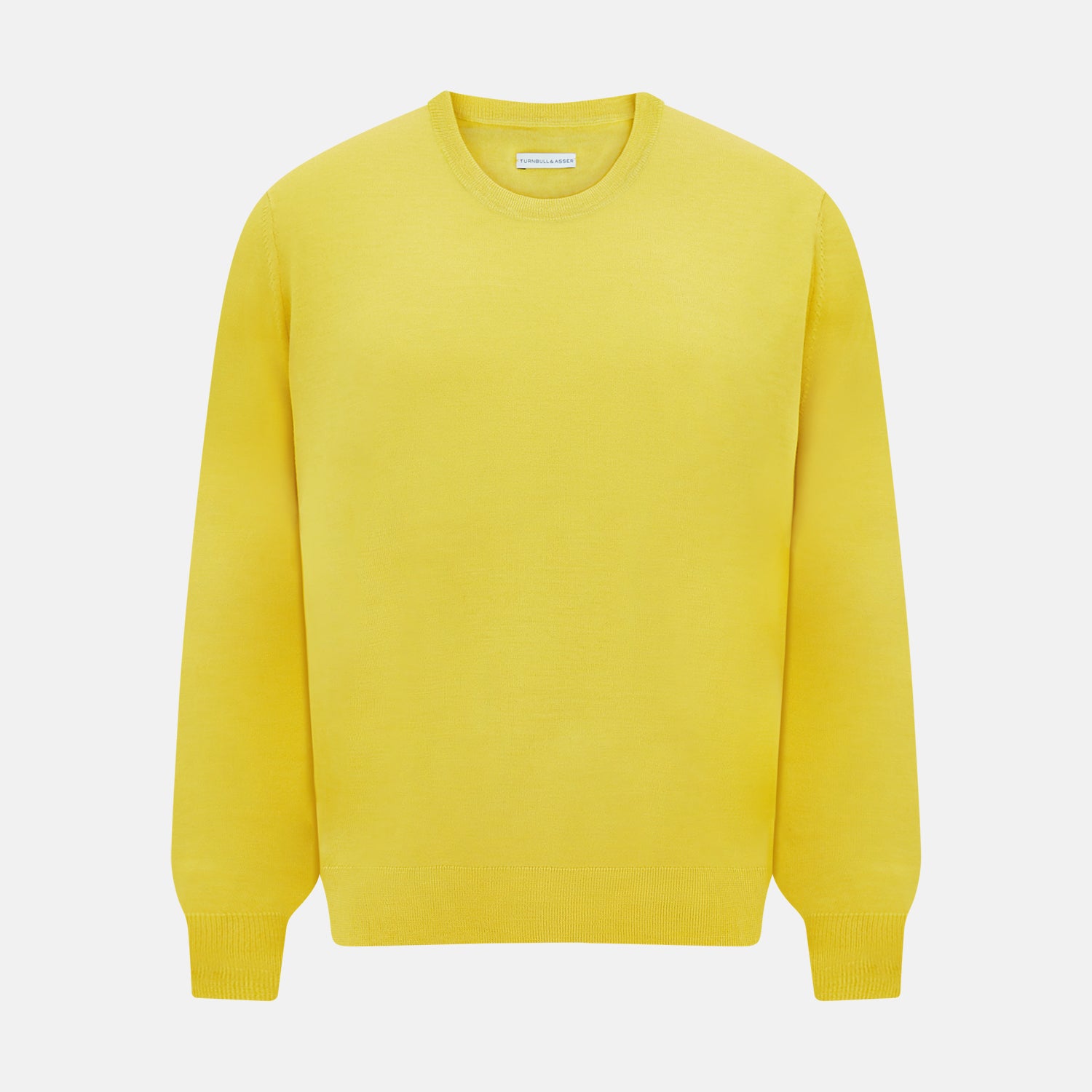 View 1 of product Canary Yellow Merino Round Neck Jumper