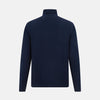 View 3 of product Navy Fine Merino High Neck Jumper