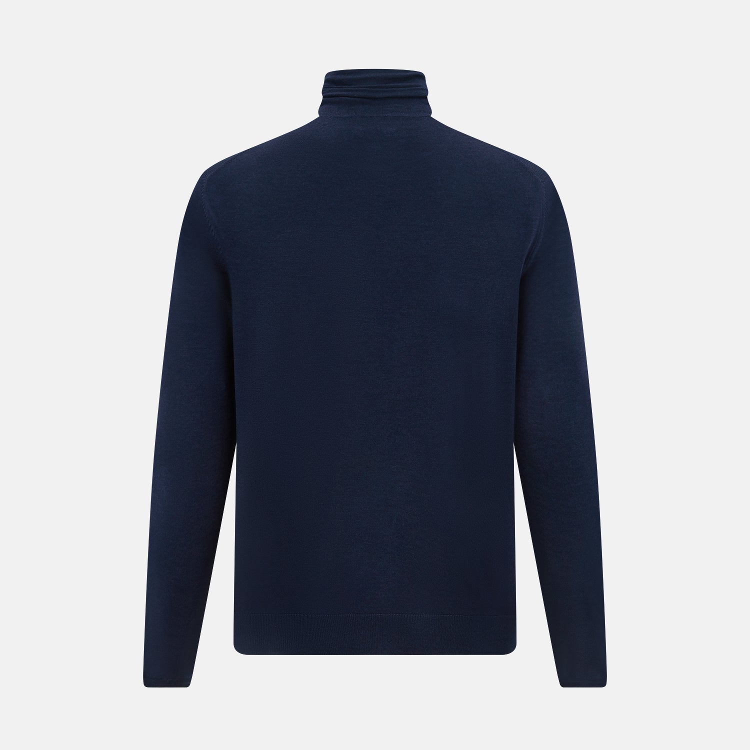View 3 of product Navy Fine Merino High Neck Jumper