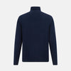 Navy Fine Merino High Neck Jumper