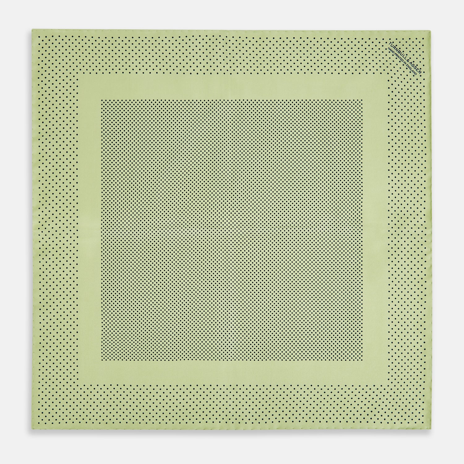 View 4 of product Melon Green Dot Silk Pocket Square