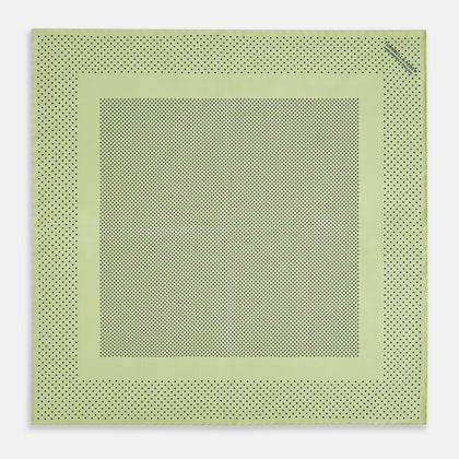 Melon Green Dot Silk Pocket Square Image 3
