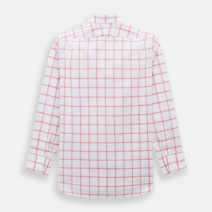 Coral Grid Check Mayfair Shirt Image 2
