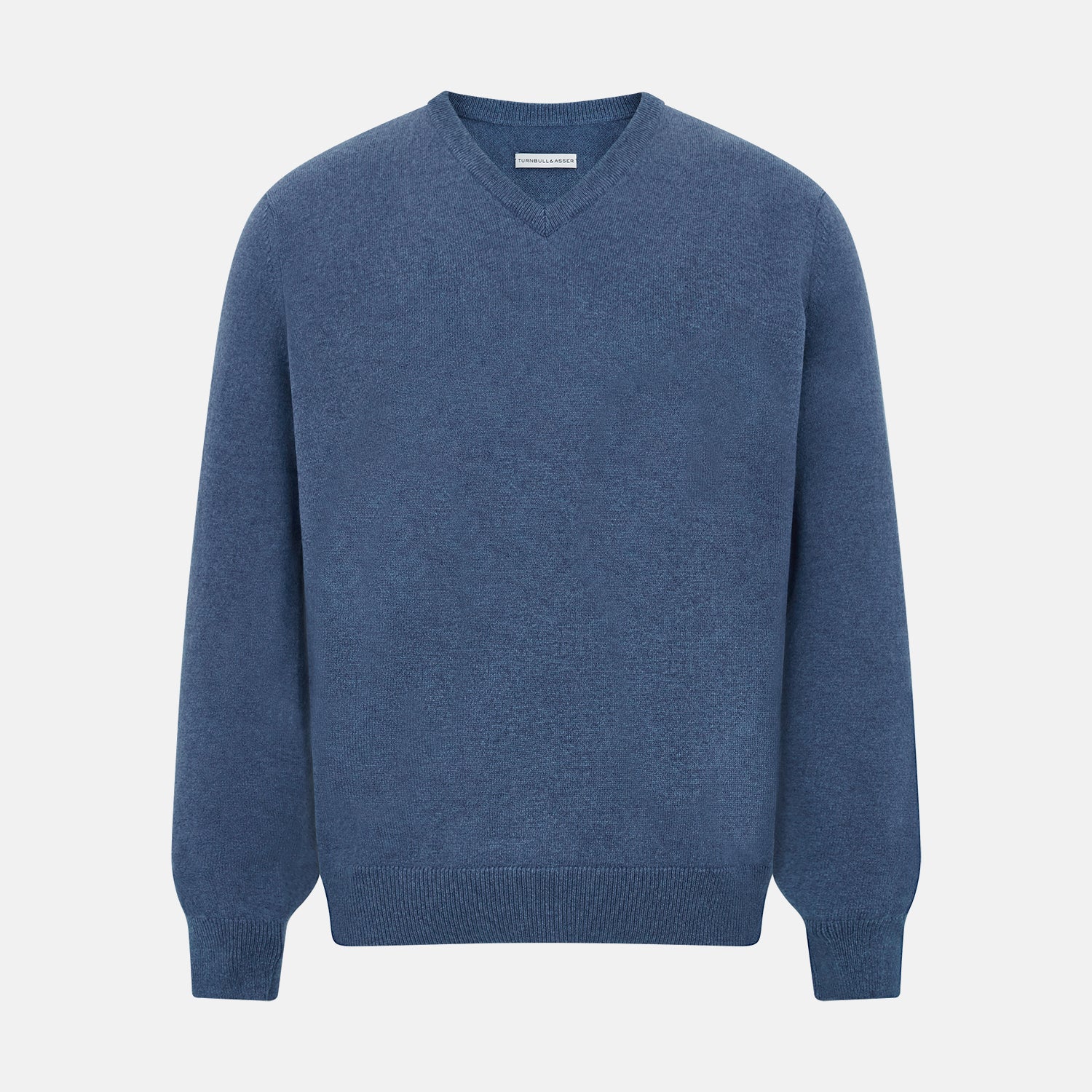 View 1 of product Pacific Blue Cashmere V-Neck Jumper