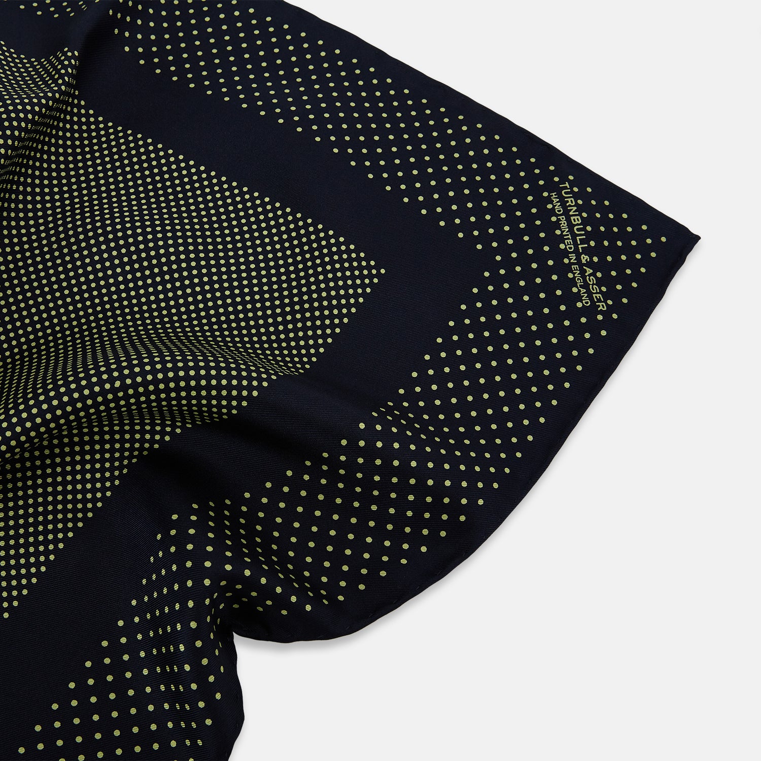 Navy and Gold Silk Pocket Square