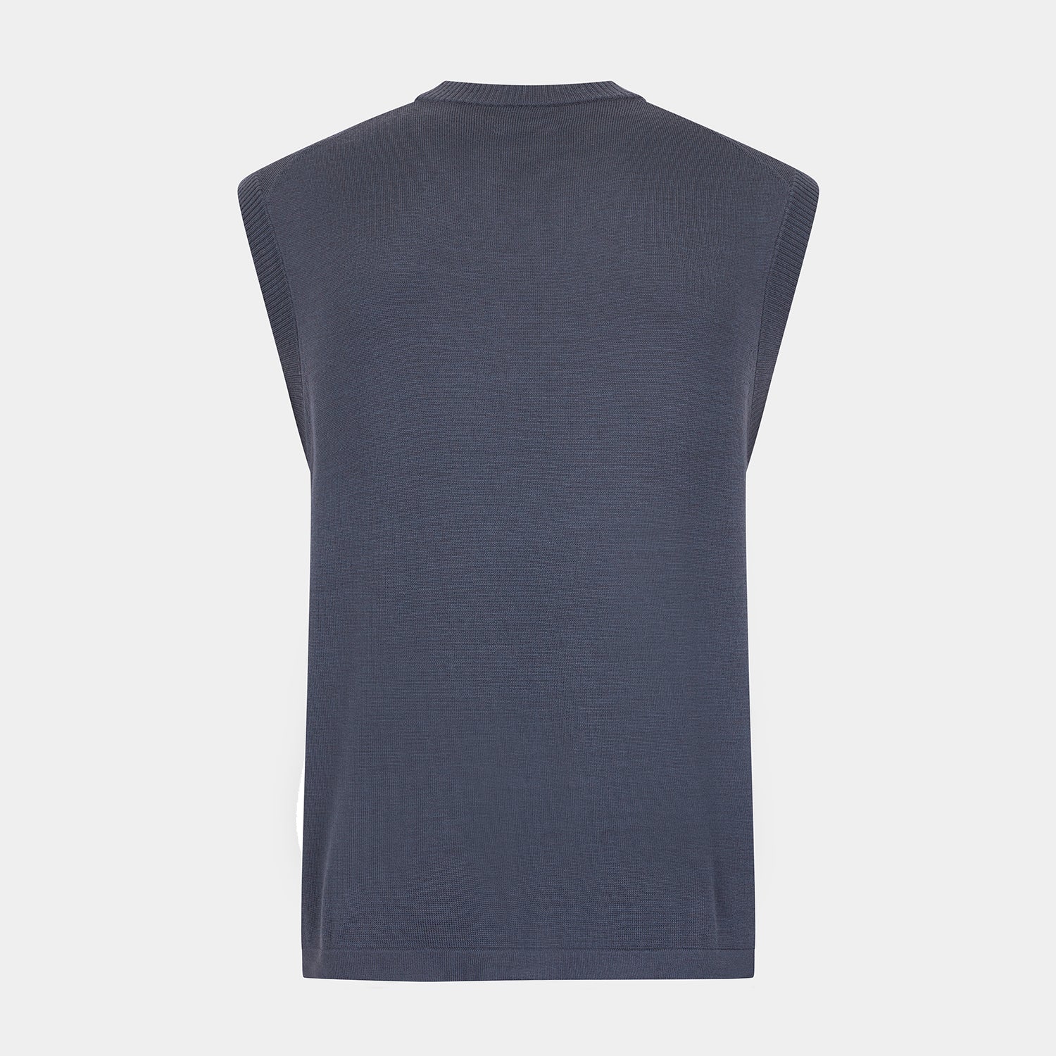 View 3 of product Grey Fine Merino V-Neck Vest