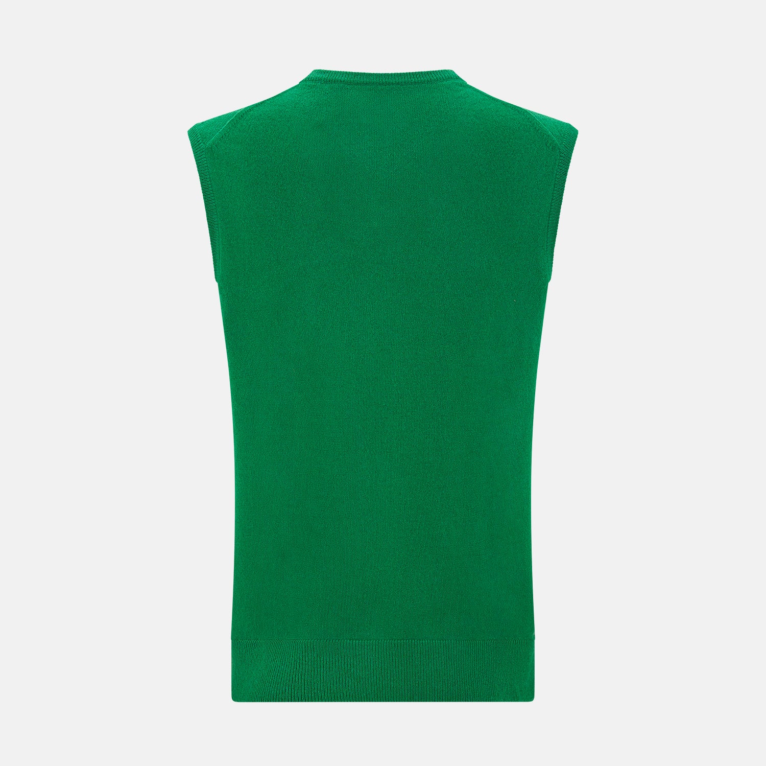 Grass Green Cashmere V-Neck Vest