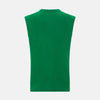 Grass Green Cashmere V-Neck Vest