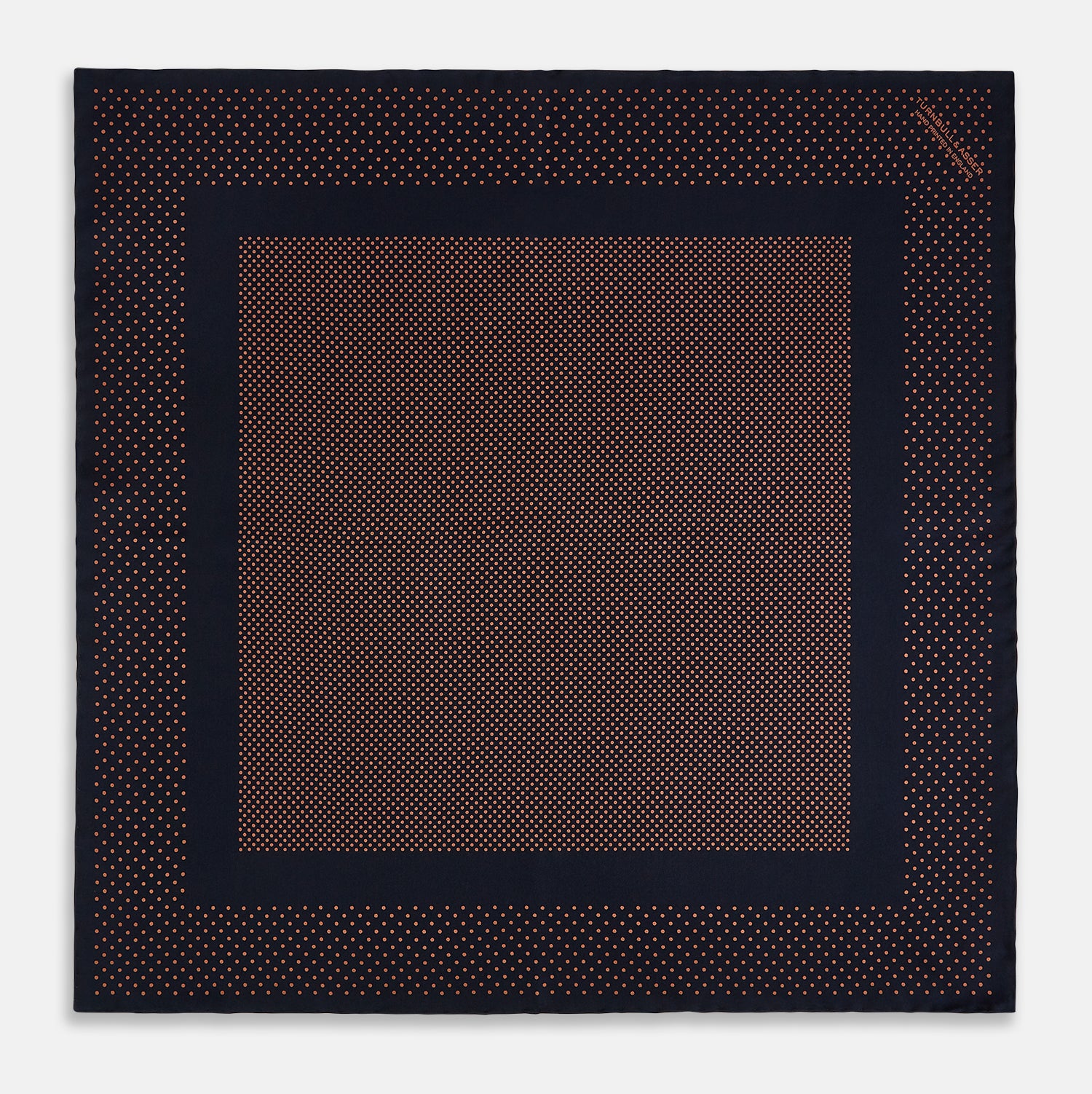 View 3 of product Navy and Blush Dot Silk Pocket Square