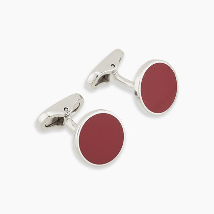 Red Circle Cufflinks Image 3