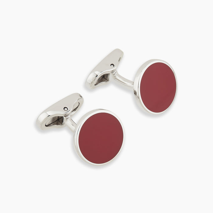 Red Circle Cufflinks Image 3