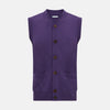View 1 of product Purple Cashmere Sleeveless Cardigan