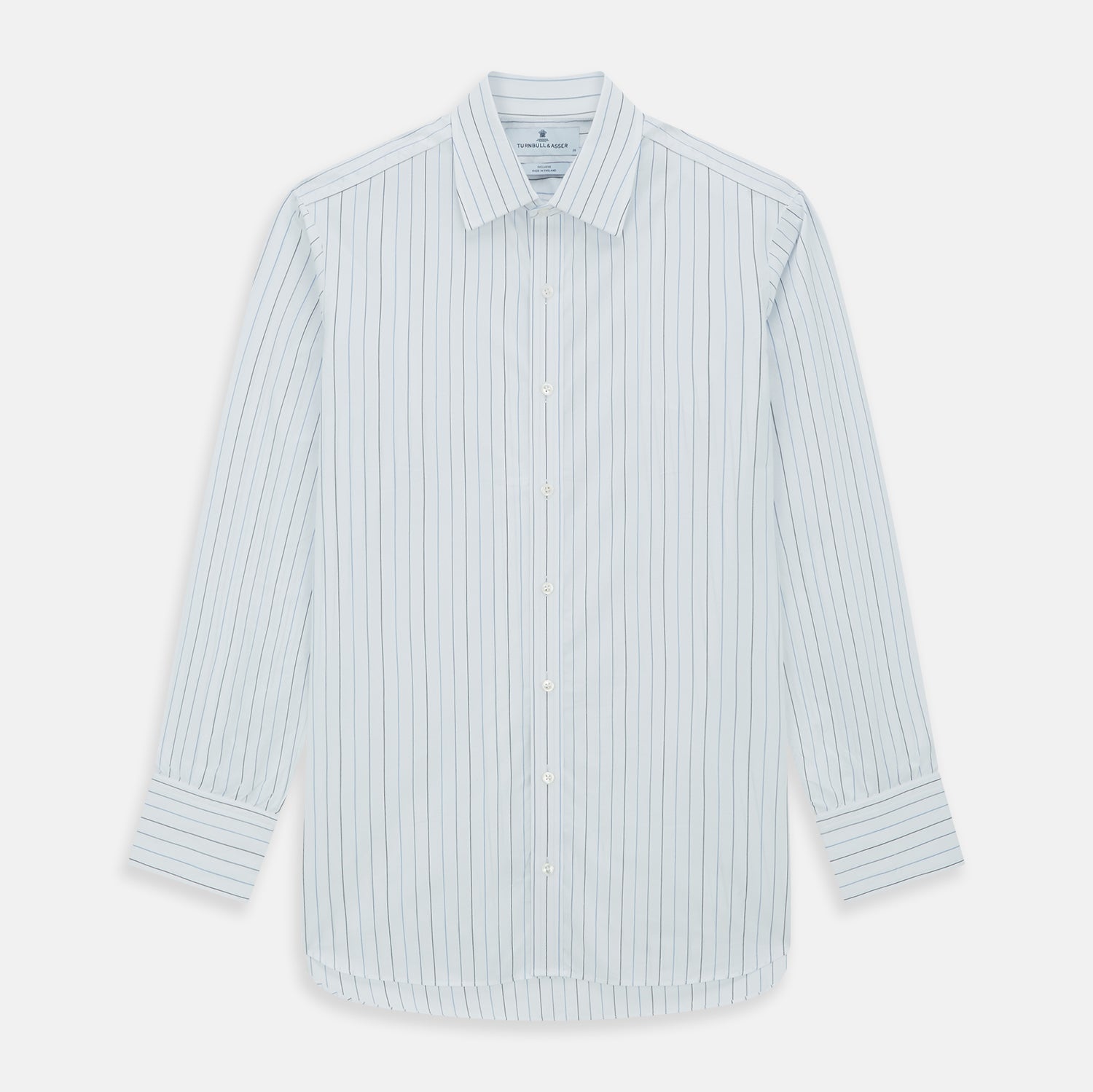 View 1 of product Blue Wide Pinstripe Mayfair Shirt