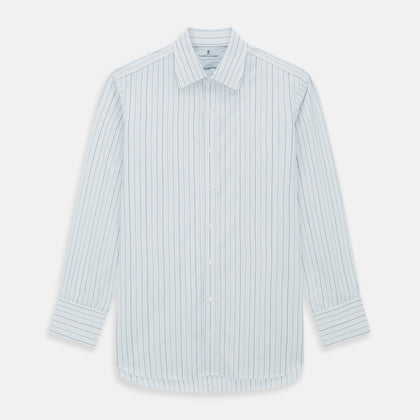 Blue Wide Pinstripe Mayfair Shirt