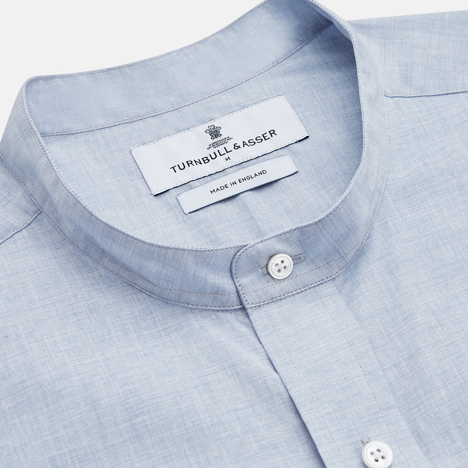 View 2 of product Pale Blue Linen Blend Weekend Fit Unwin Shirt