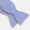 View 3 of product Navy and White Hounstooth Silk Bow Tie