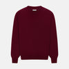 View 1 of product Burgundy Cashmere V-neck Jumper