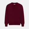 Burgundy Cashmere V-neck Jumper