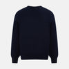 View 3 of product Navy Fine Merino V-Neck Cardigan