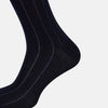 View 4 of product Azzurro Dash Striped Mid-Length Socks