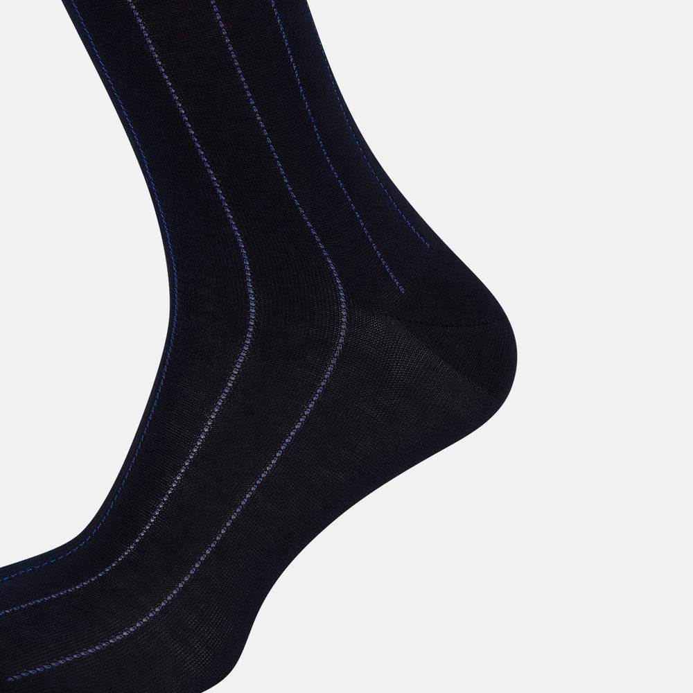 Azzurro Dash Striped Mid-Length Socks