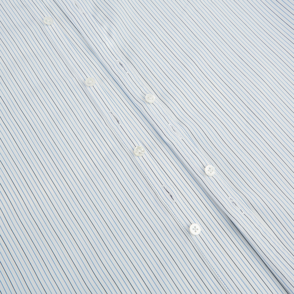 Pale Blue and Navy Pinstripe Westminster Shirt