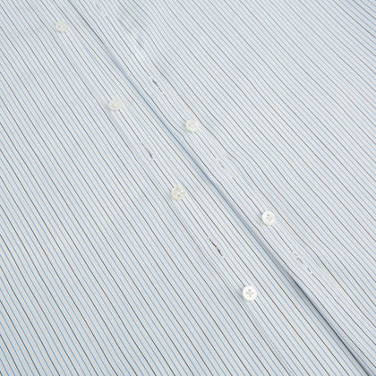 Pale Blue and Navy Pinstripe Westminster Shirt Image 6