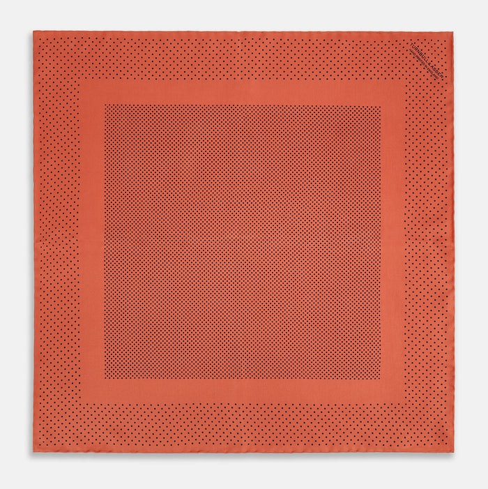 Orange Dot Silk Pocket Square Image 3