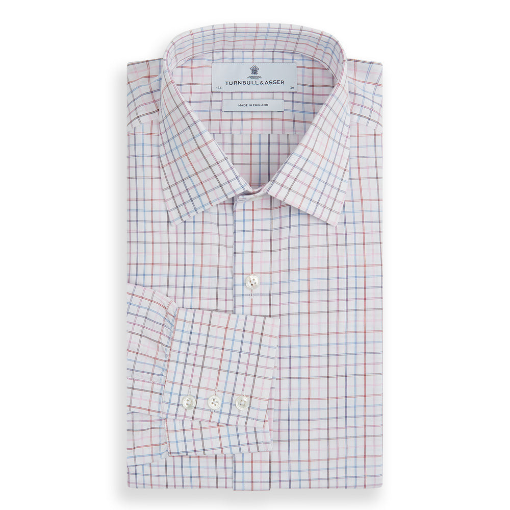 Pink Multi Double Grid Check Mayfair Shirt