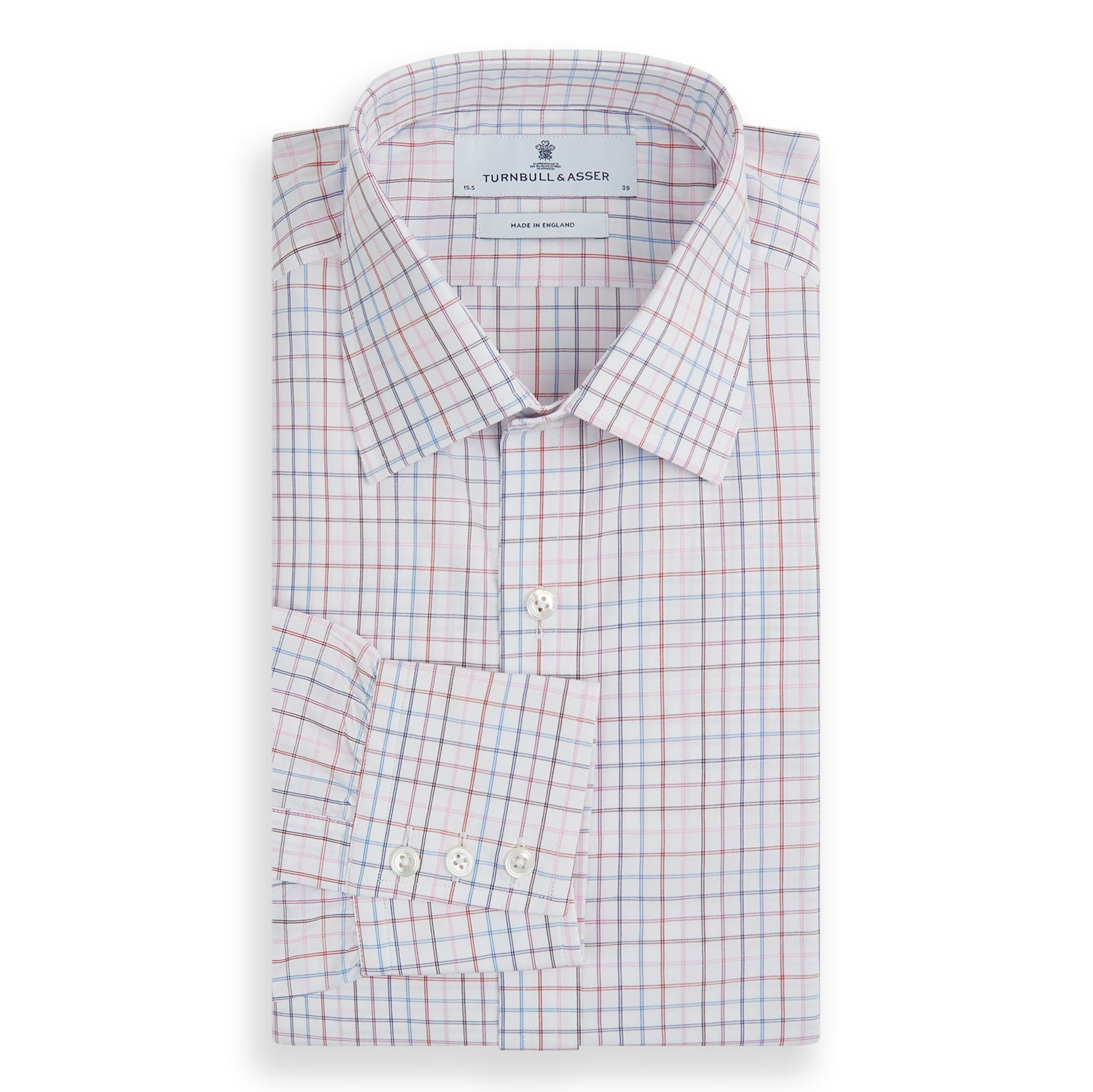 View 4 of product Pink Multi Double Grid Check Mayfair Shirt