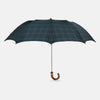 View 1 of product Black Watch Tartan Telescopic Umbrella with Whangee Crook Handle