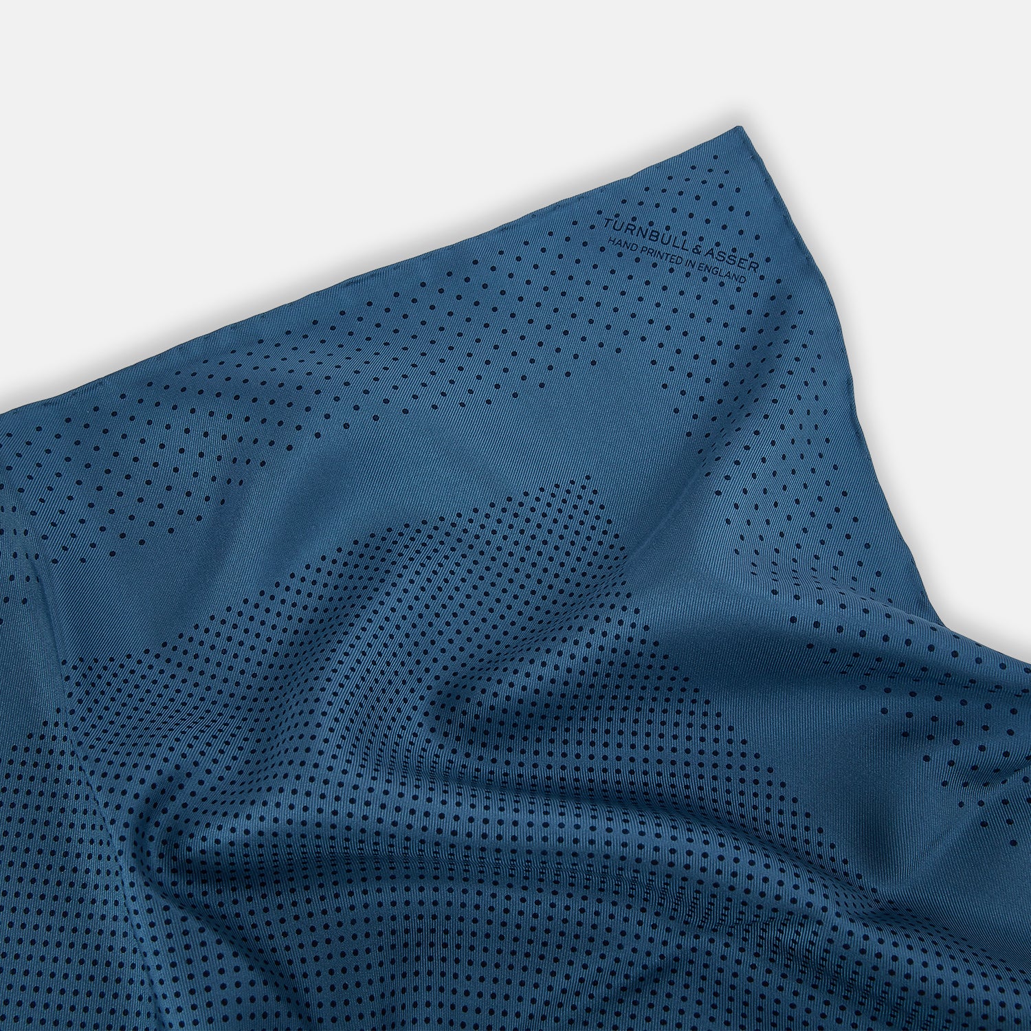 View 2 of product Blue Dot Silk Pocket Square