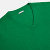 View 2 of product Grass Green Cashmere V-neck Jumper