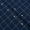 View 7 of product Indigo Windowpane Check Windsor Shirt with Contrast T&A Collar and Cuffs