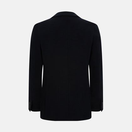 NAVY KNITTED CAMBRIDGE BLAZER Image 2