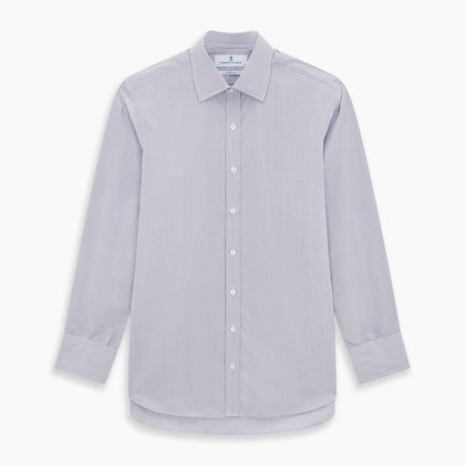 Purple Micro Check Mayfair Shirt Image 6