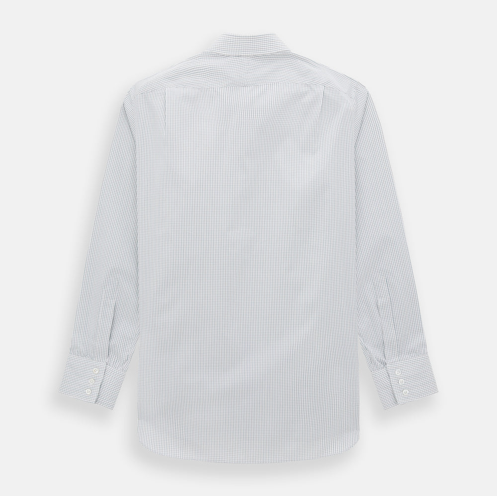 Forest Melange and Red Graph Check Mayfair Shirt