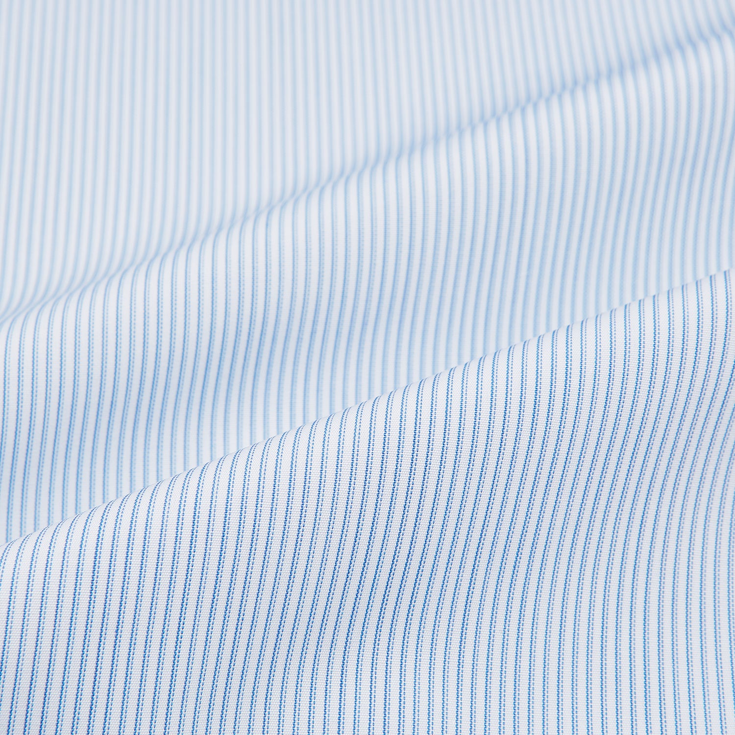 View 6 of product Sky Blue Ripple Double Pinstripe Shirt with Contrast Collar and Cuffs