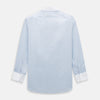 View 3 of product Sky Blue Ripple Double Pinstripe Shirt with Contrast Collar and Cuffs