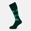 View 1 of product Olive Check Mid-Length Socks