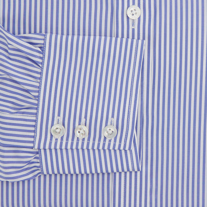 Blue Bengal Stripe Shirt with T&A Collar and 3-Button Cuffs Image 3