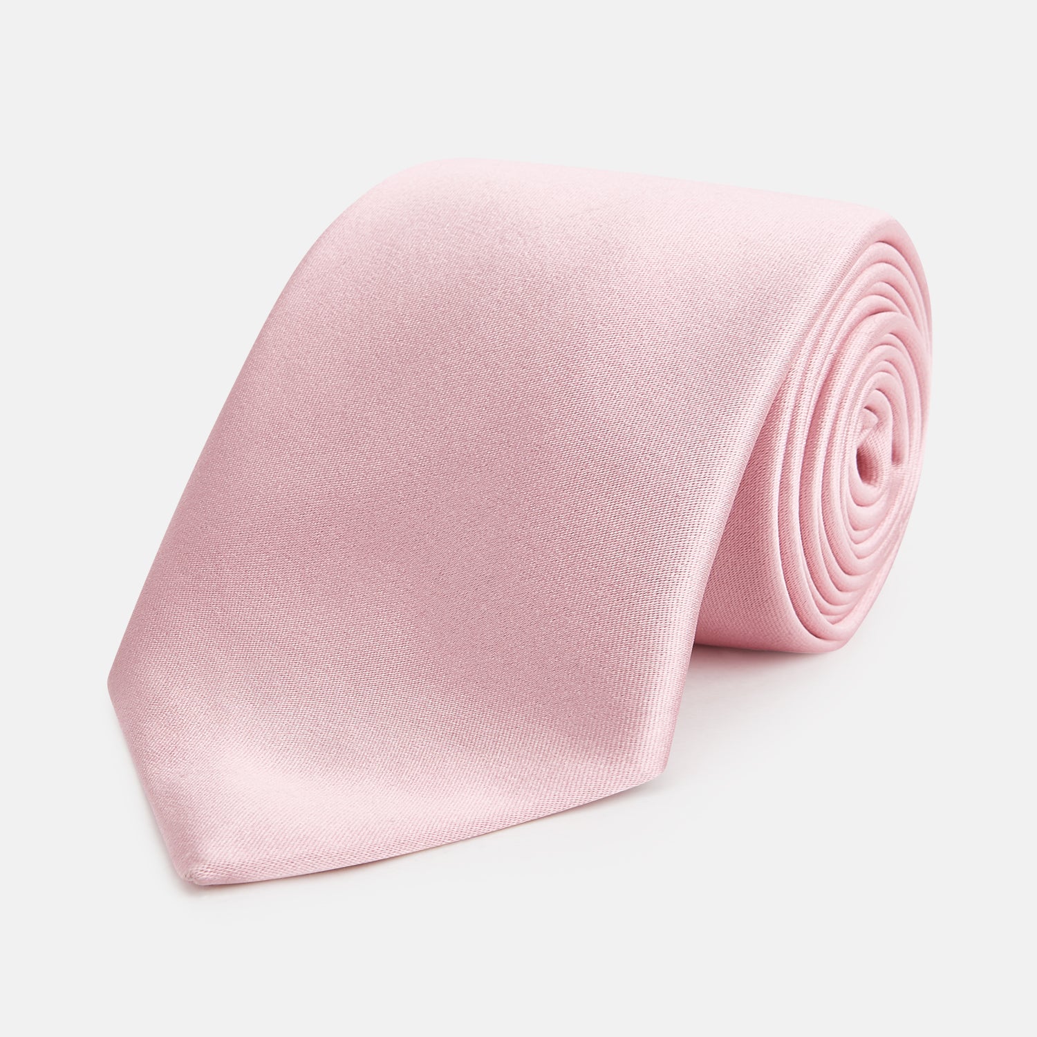 View 1 of product PINK PLAIN SATIN SILK TIE