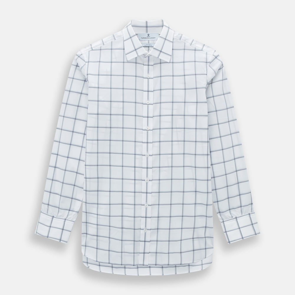 Grey Grid Check Mayfair Shirt
