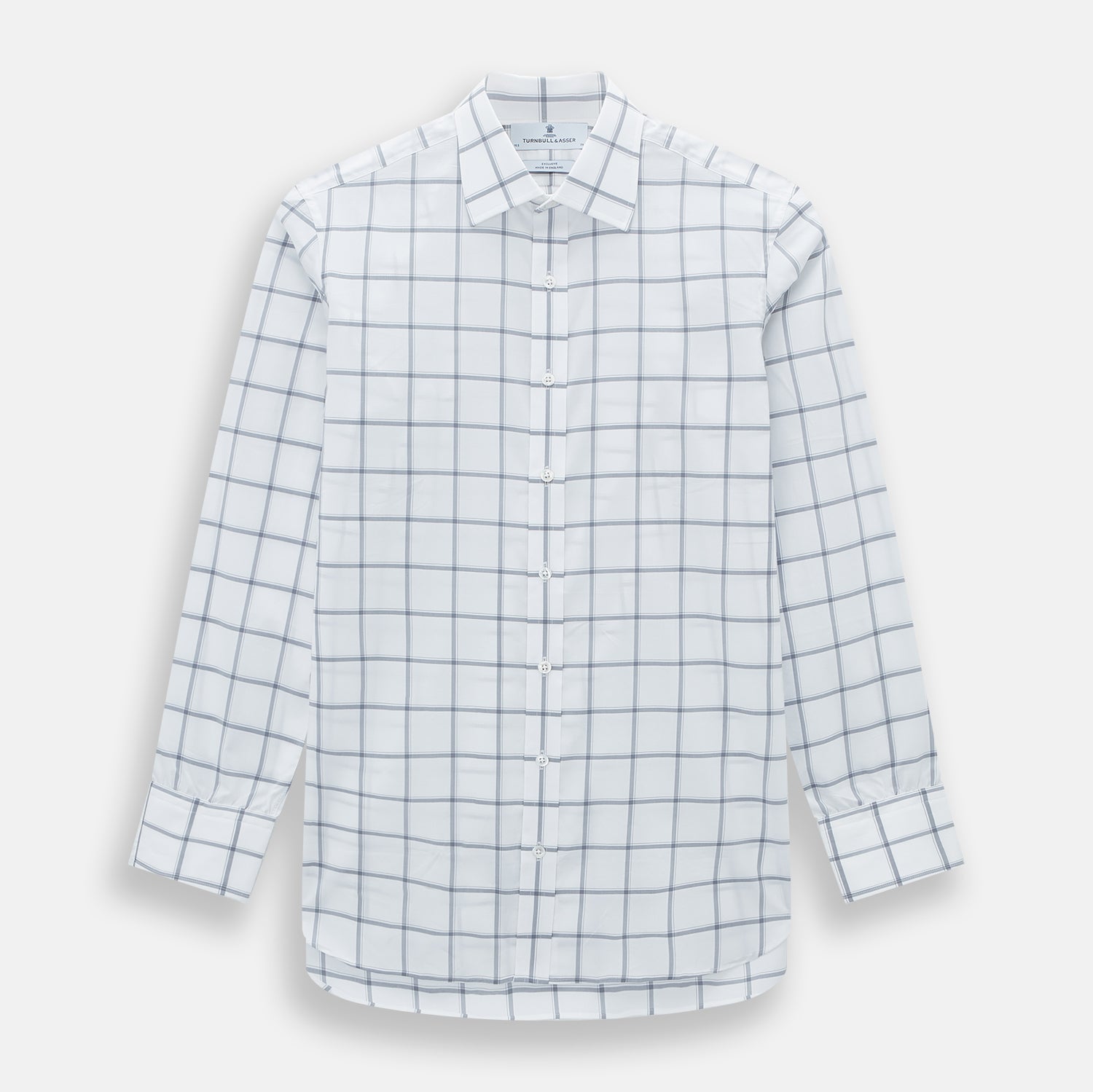 View 1 of product Grey Grid Check Mayfair Shirt